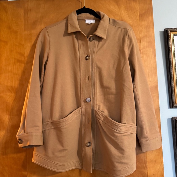 Jill Women's Knit Barn Coat (Camel - Mustard Yellow) Small - Picture 1 of 7